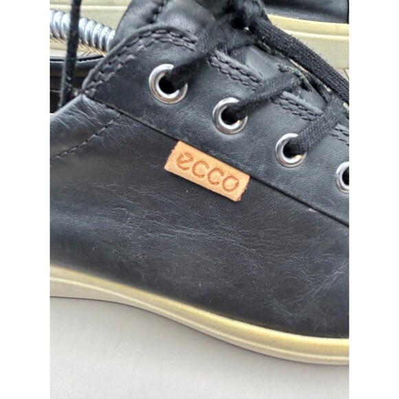 ECCO Soft 7 Craze Mens Casual Low Top Sneakers Black Leather Size 45 US 11 - Picture 6 of 10